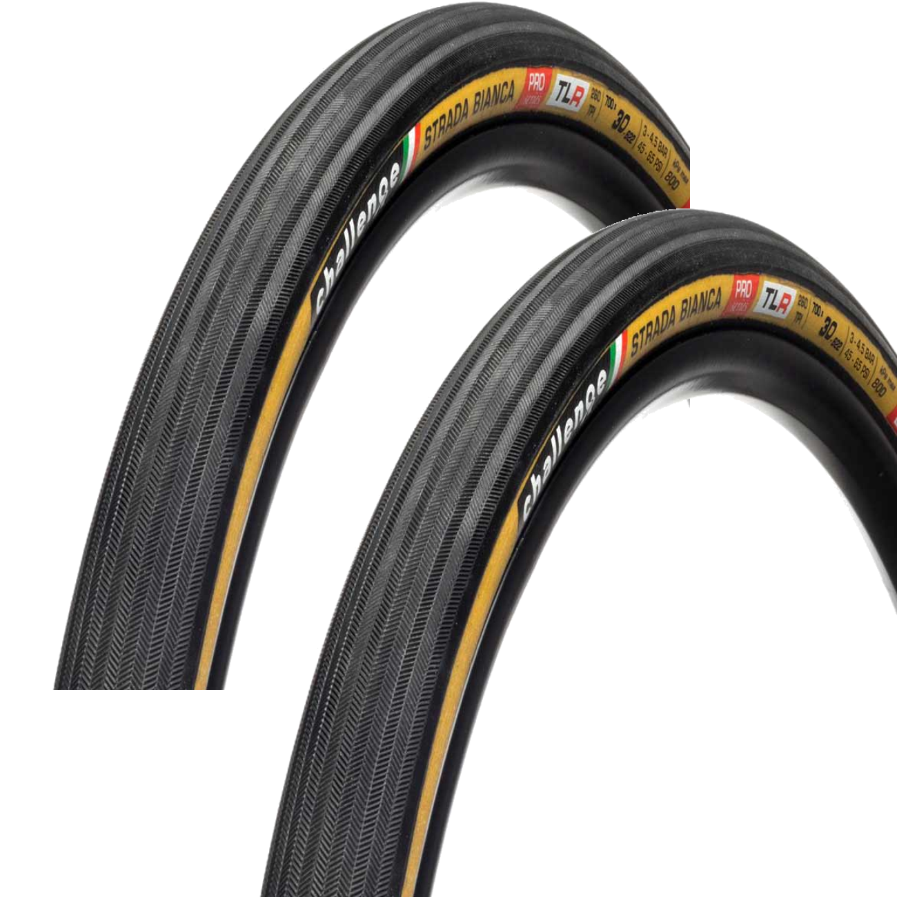 Challenge Gravel Tire Pack of 2 Strada Bianca Pro 700 x 36 Tubeless Folding Handmade 00542