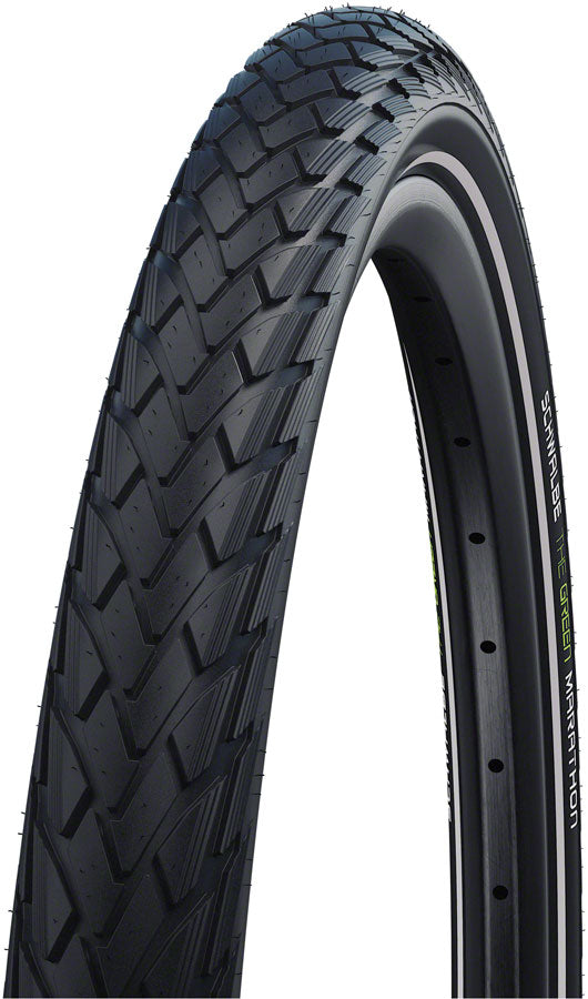 Schwalbe Green Marathon Tire - 27 x 1-1/4, Clincher, Wire, Black/Reflective, Performance Line, GreenGuard, TwinSkin, 11159407