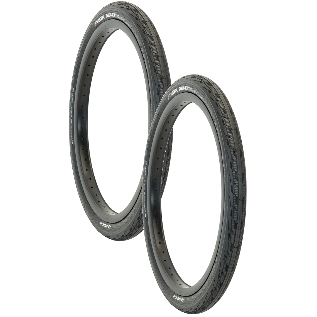 Pack of 2 Tioga FASTR REACT SSpec Tire 20 x 1.75 Clincher Black 120tpi R9ZA2165