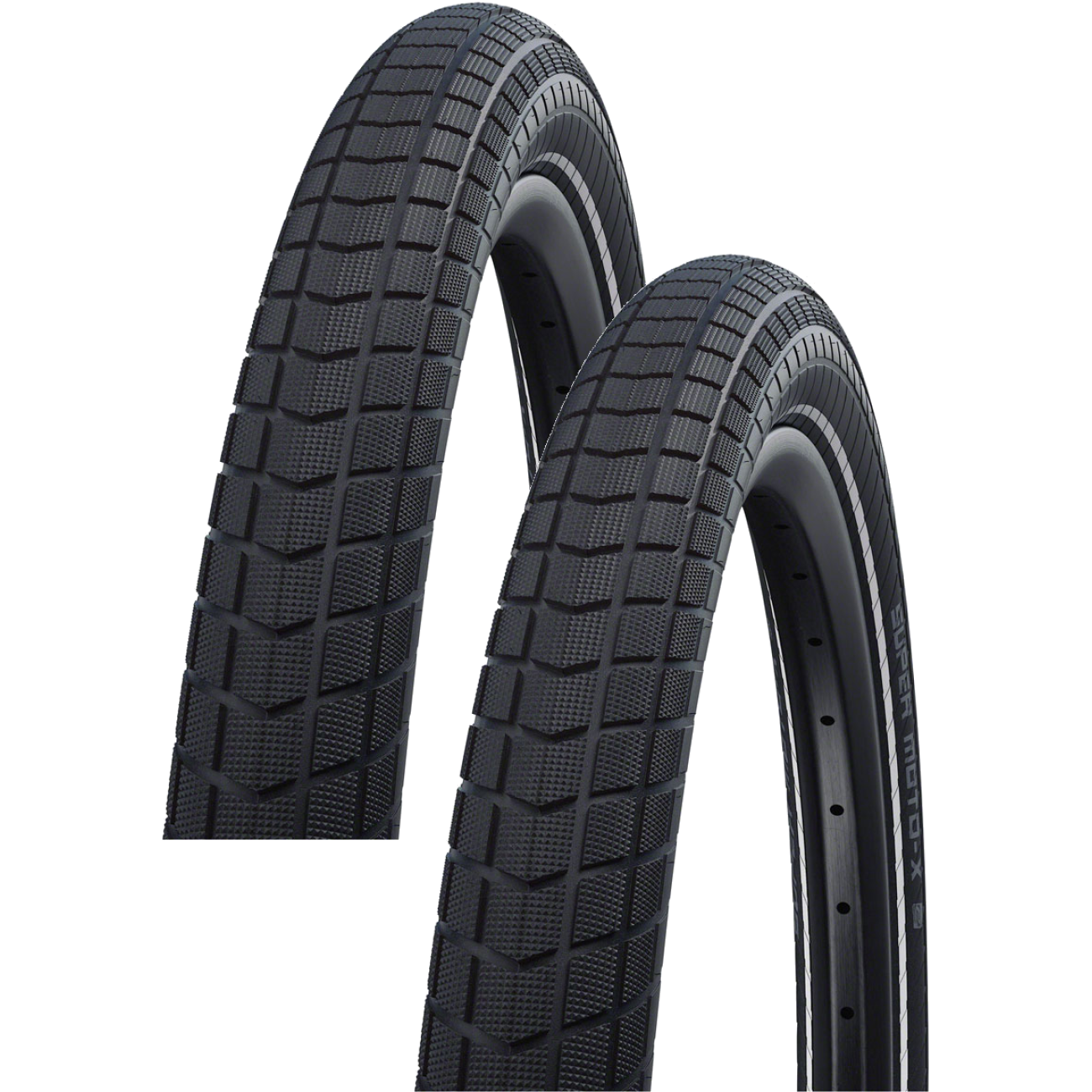 Pack of 2 Schwalbe Super MotoX Tire 27.5x2.4 Clincher Wire GreenGuard 11100726.01