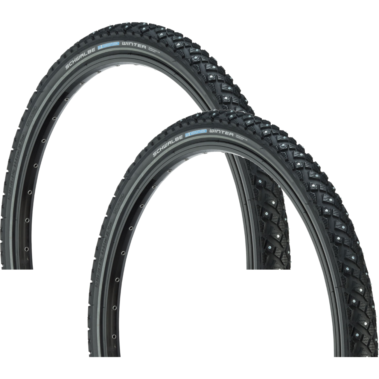 2 Pack Schwalbe Marathon Winter Plus Tire 29x2 Clincher Wire Performance Line 11100597.01