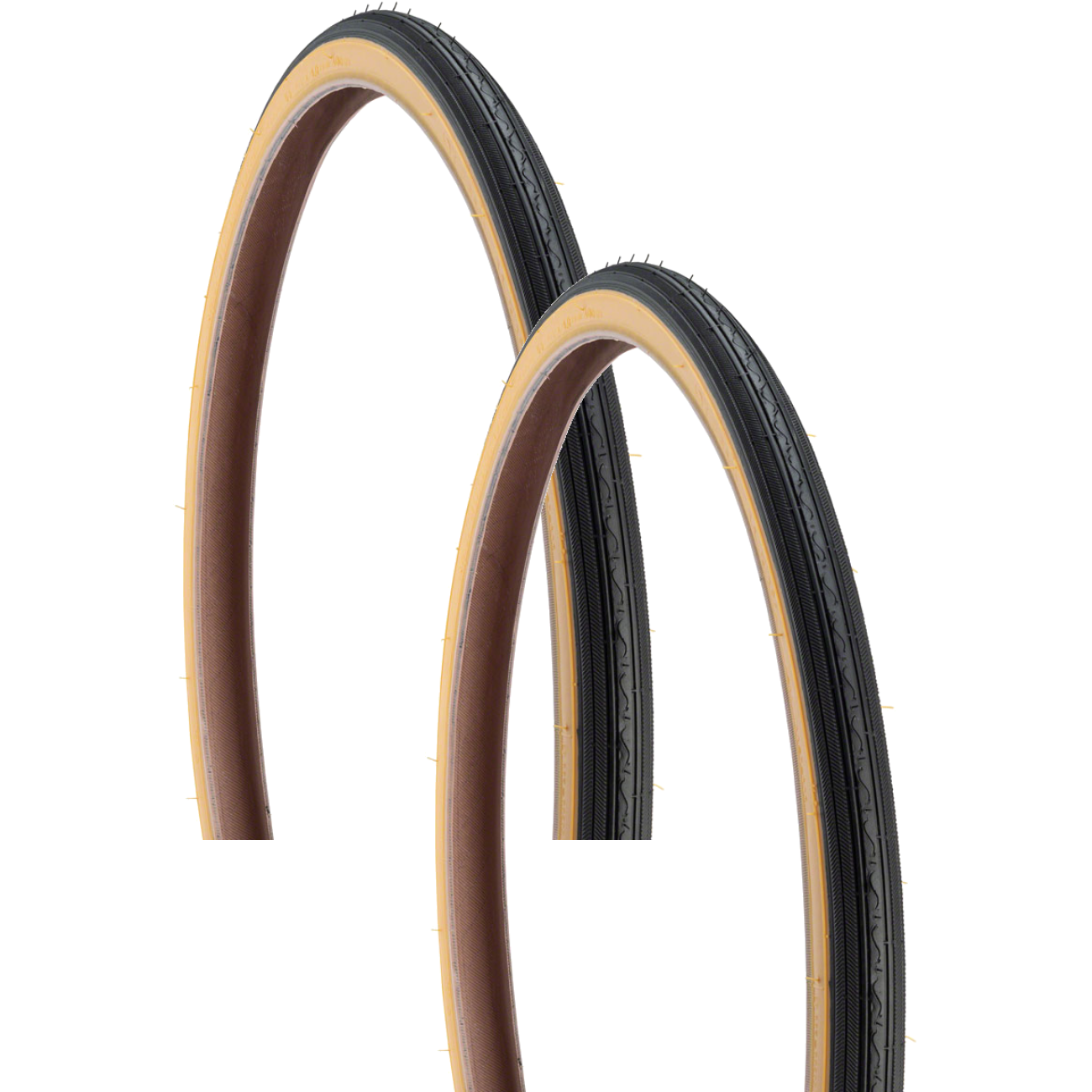 Pack of 2 Kenda Street K40 Tire 24 x 13/8 Clincher Wire Black/Tan 22tpi 3442001