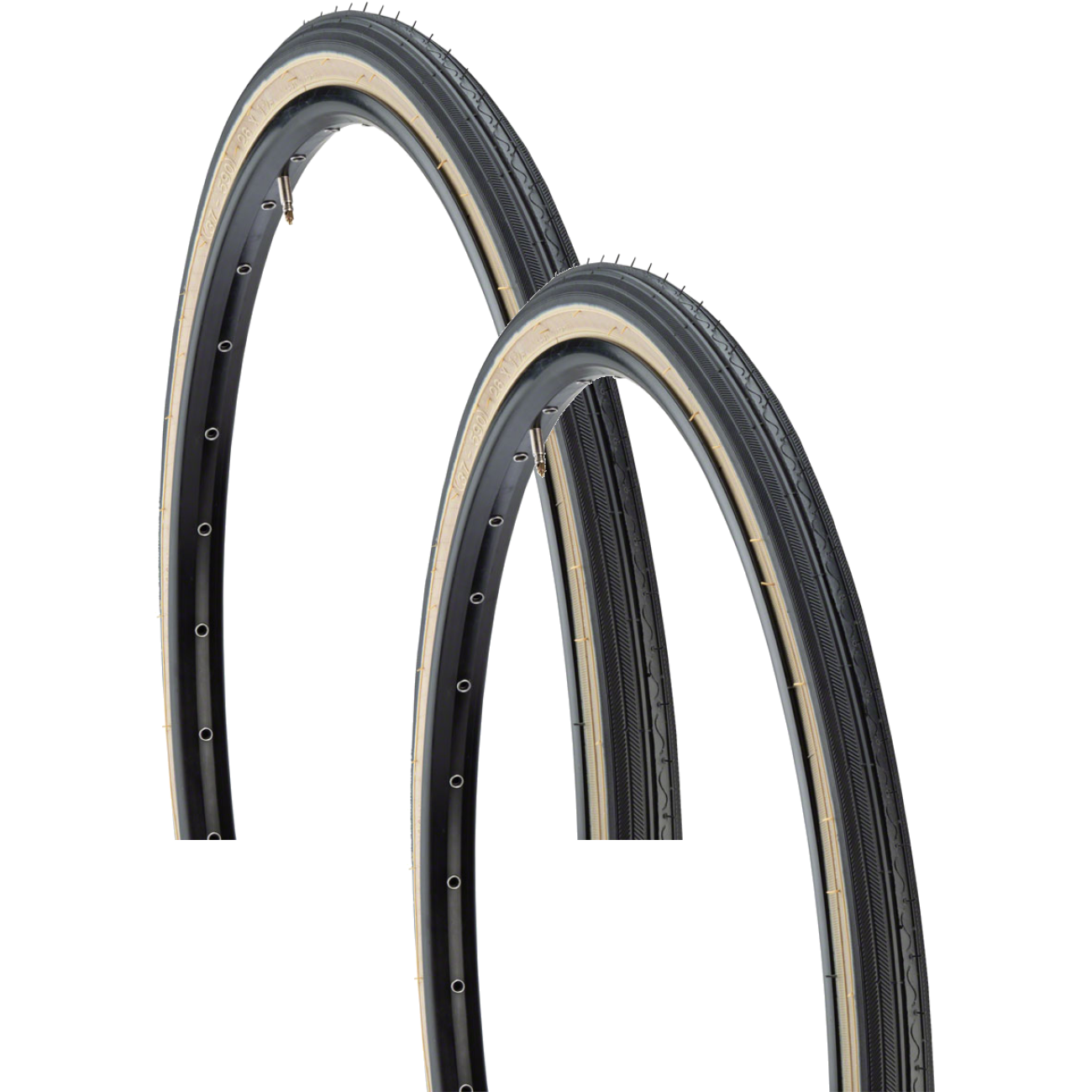 Pack of 2 Kenda Street K40 Tire 26 x 13/8 Clincher Wire Black/Tan 30tpi 04194M04