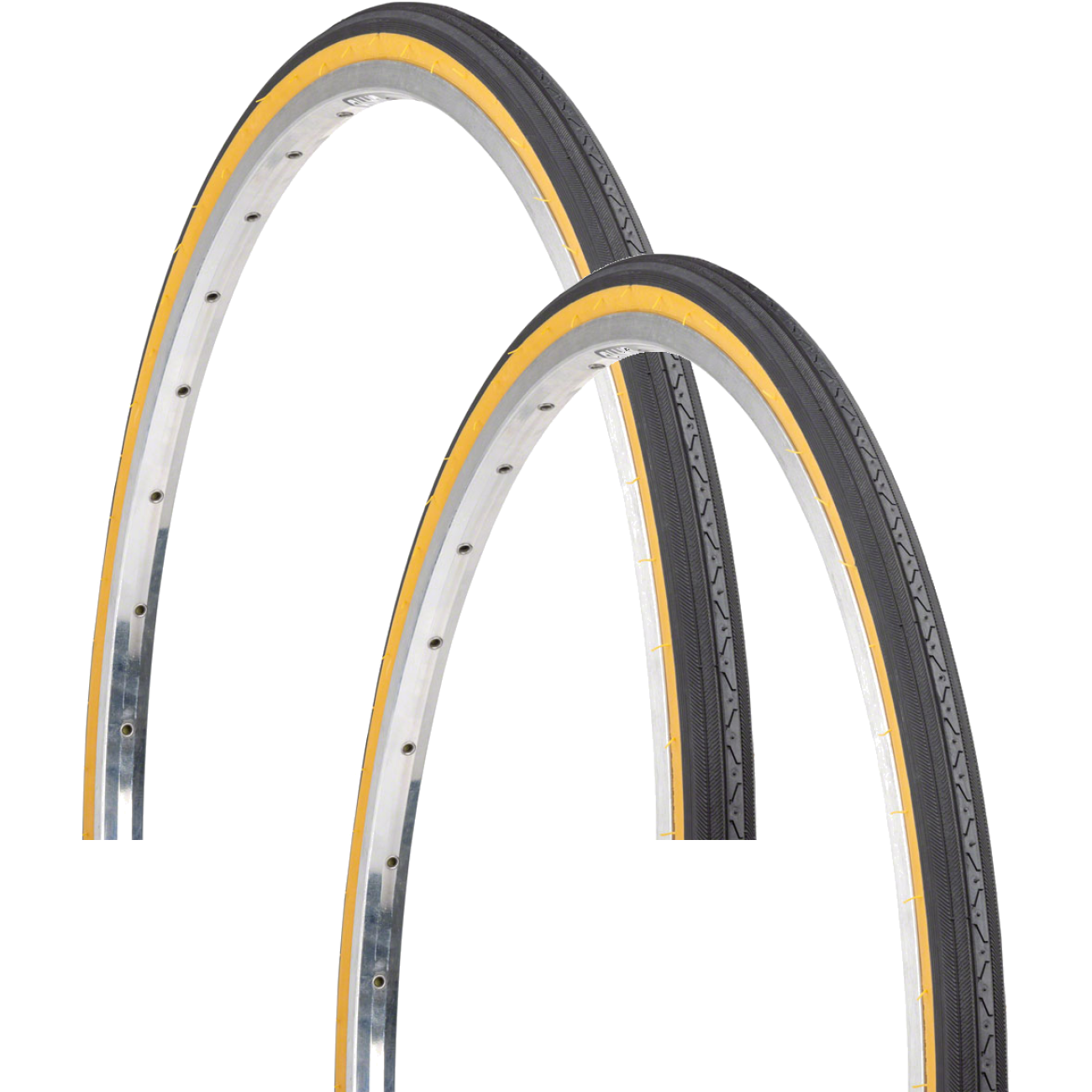Pack of 2 Kenda Street K35 Tire 27 x 11/4 Clincher Wire Black/Tan 22tpi 5782032