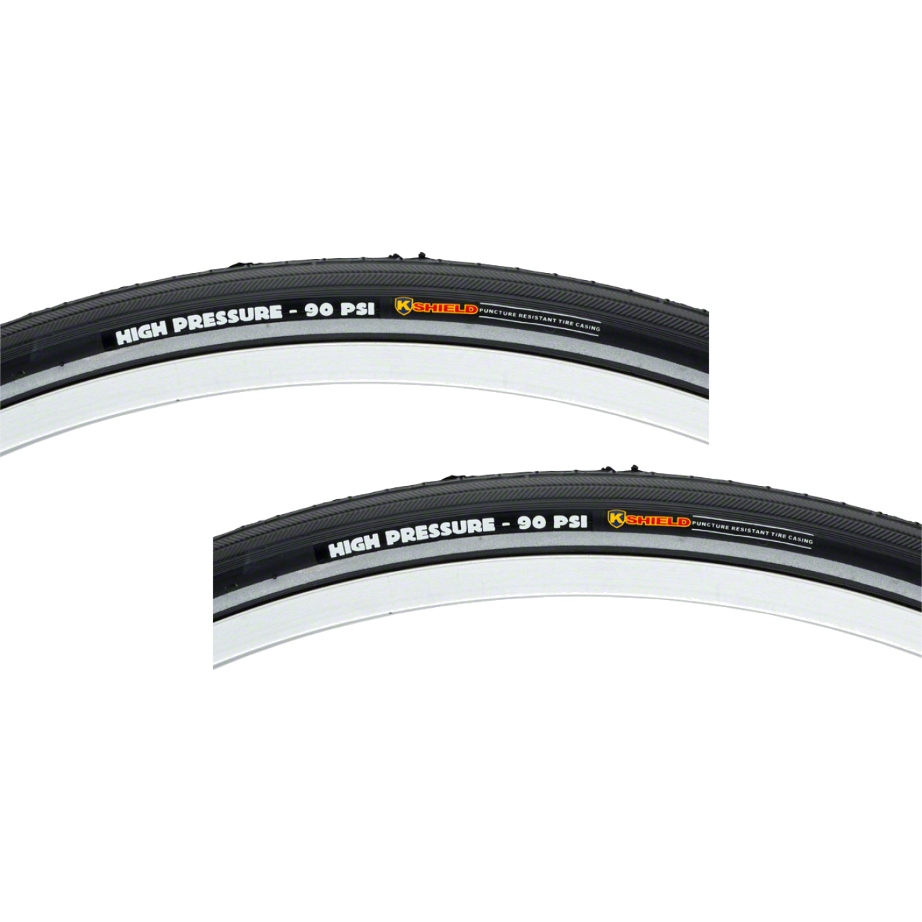 Pack of 2 Kenda Street K35 Tire 27 x 1 1/4 Clincher Wire Black/Reflective 5798962