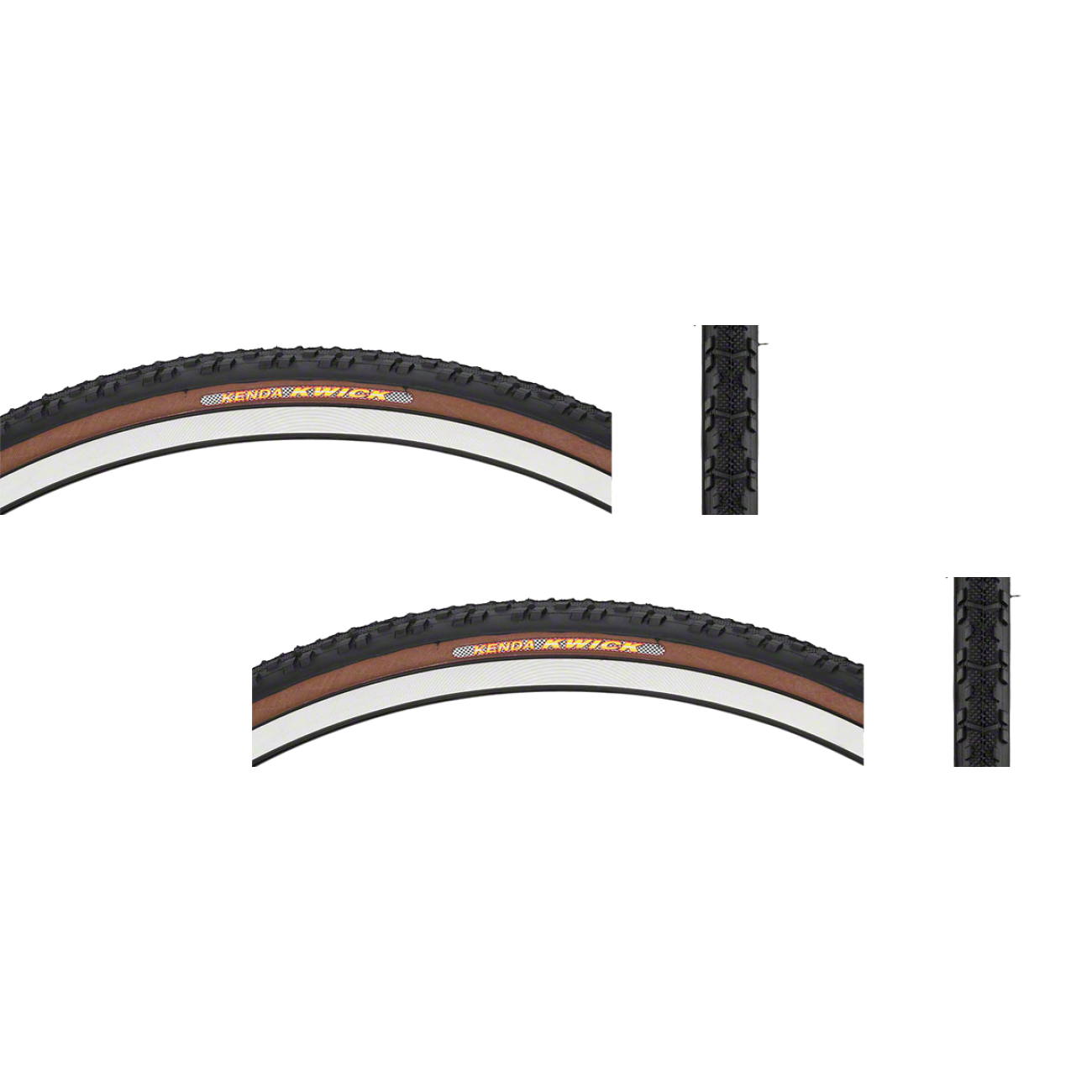 Pack of 2 Kenda Kwick Tire 700 x 30 Clincher Wire Black/Mocha 60tpi 061A5034