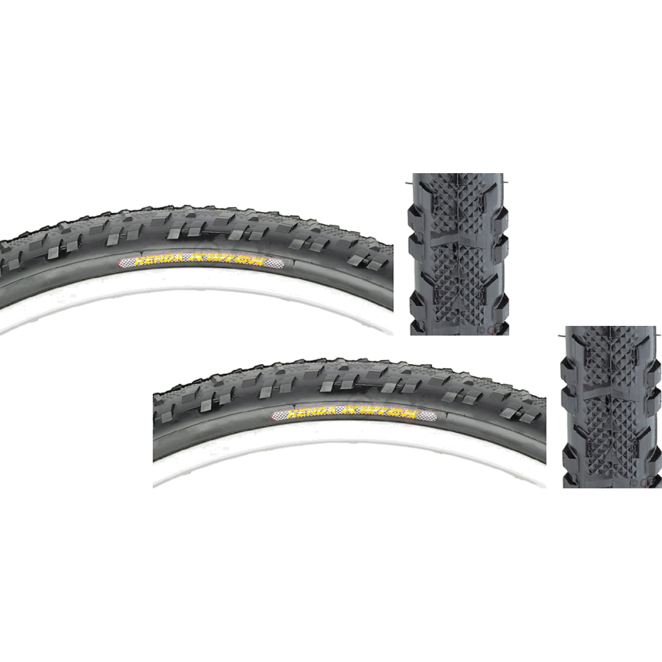Pack of 2 Kenda Kwick Tire 700 x 30 Clincher Folding Black 60tpi 061A4N66
