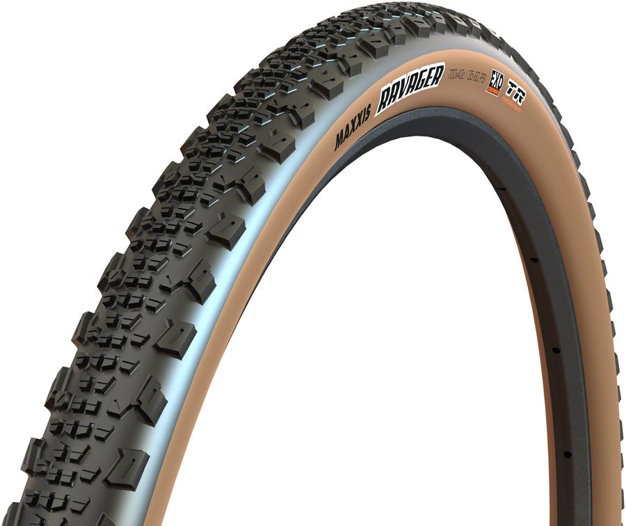 Maxxis Gravel Tire Ravager - 700 x 40, Tubeless, Folding, Tan, EXO TB00457800