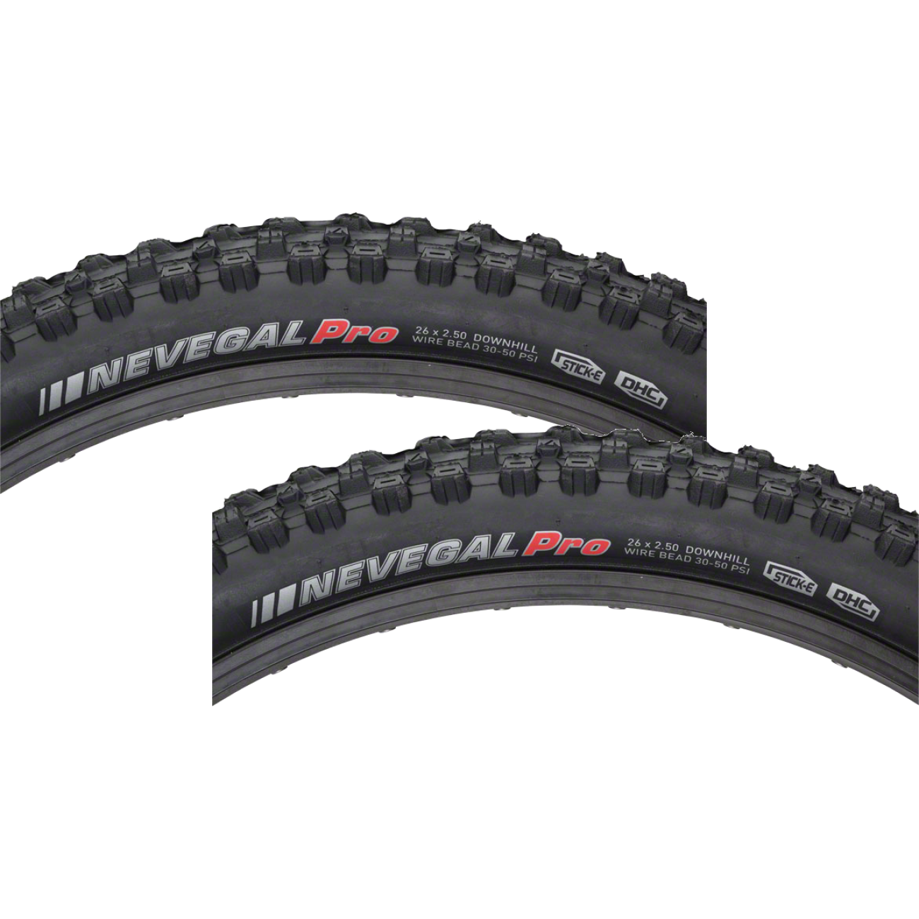 Pack of 2 Kenda Nevegal DH Tire 26 x 2.5 Clincher Wire Black Mountain Bike 052U00E8