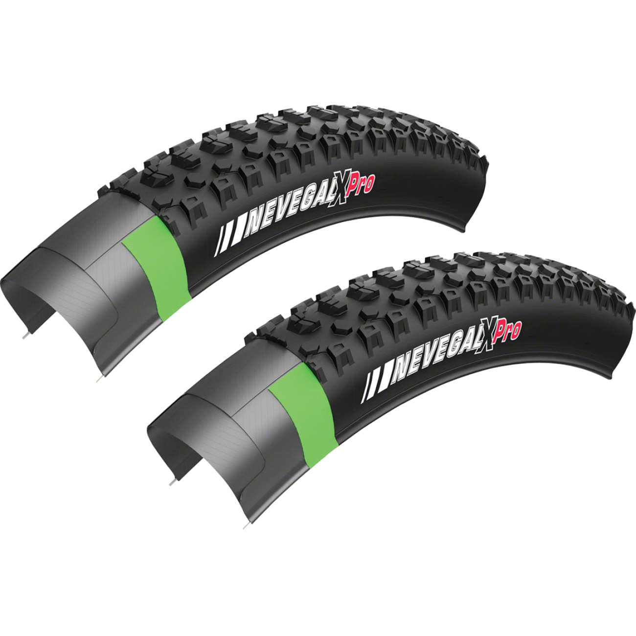 Pack of 2 Kenda Nevegal X Pro Tire 26 x 2.35 Tubeless Folding blk Mountain Bike 052W5253