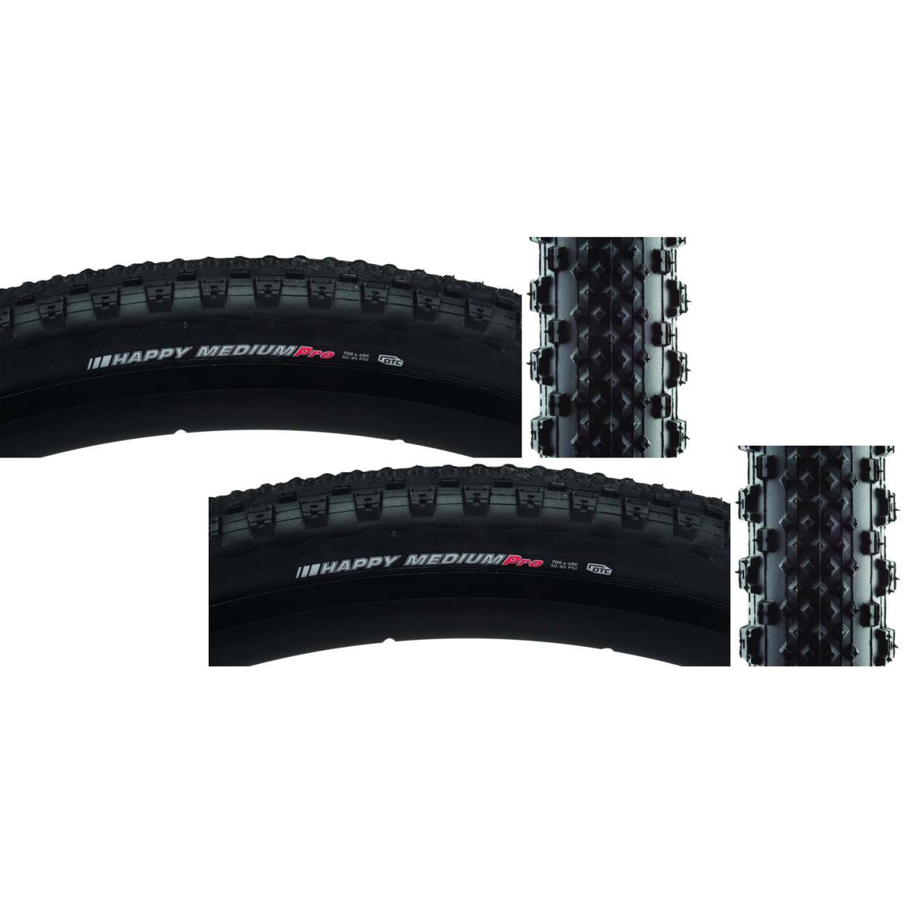 Kenda Gravel Tire Pack of 2 Happy Medium Pro 700 x 40 Clincher Folding Black 068Y9044
