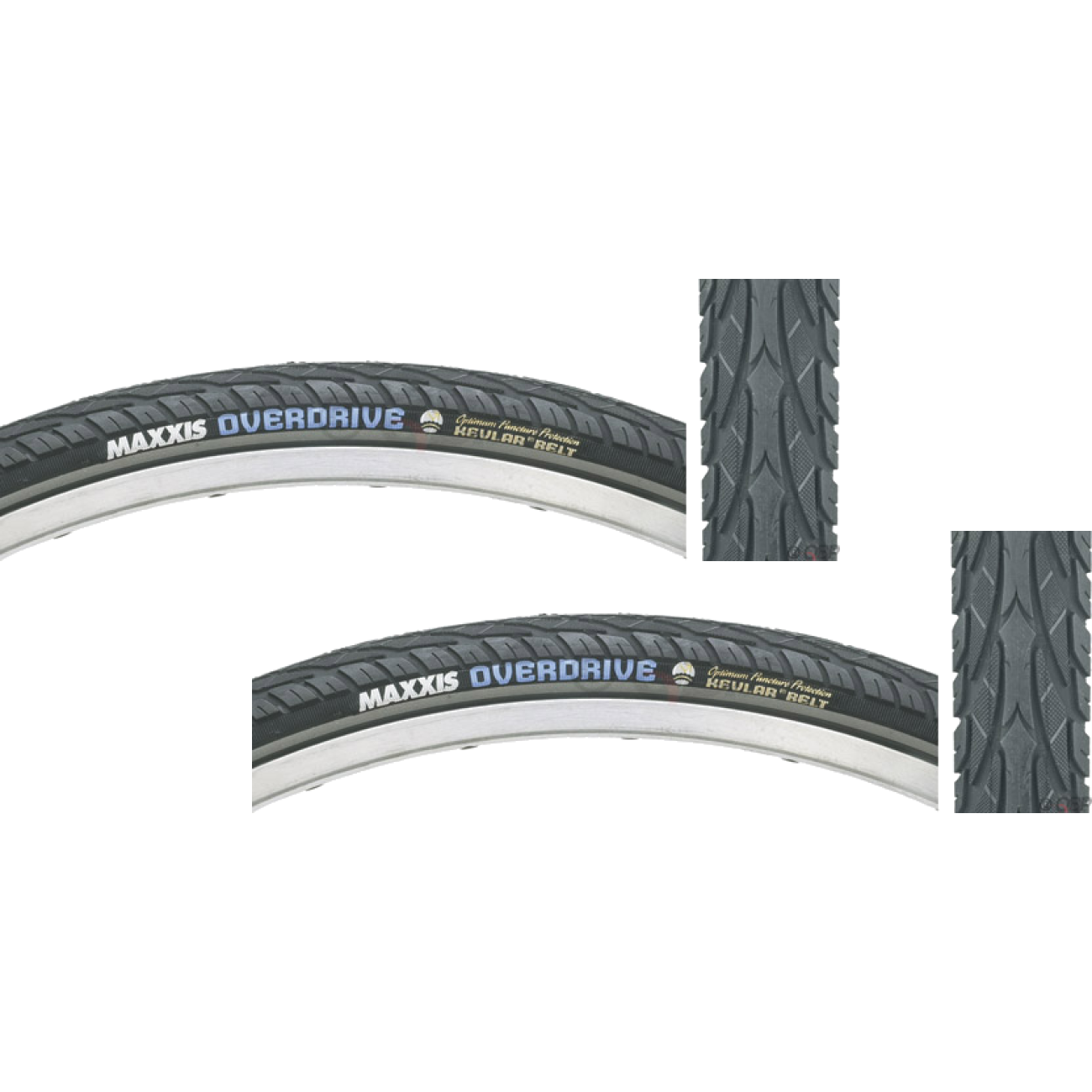 Pack of 2 Maxxis Overdrive Tire 27.5 X 1.65 Clincher Wire Black/Reflective TB90905100