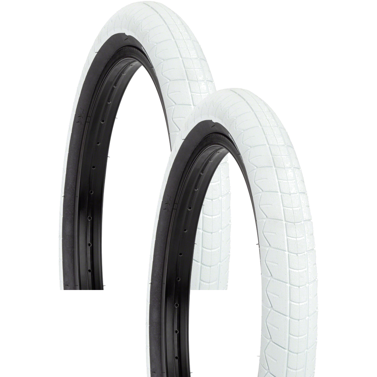 Pack of 2 Sunday Current V2 Tire 20 x 2.4 Clincher Wire White/Black SBT-806-WHTBK