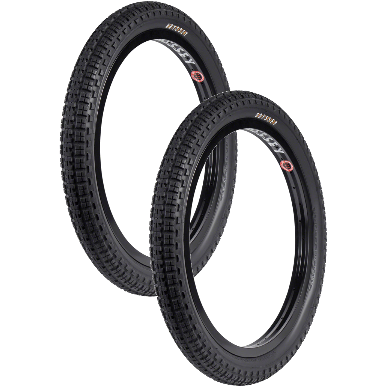 Pack of 2 Odyssey Aitken Knobby Tire 20 x 2.35 Clincher Wire Black T-182-BK