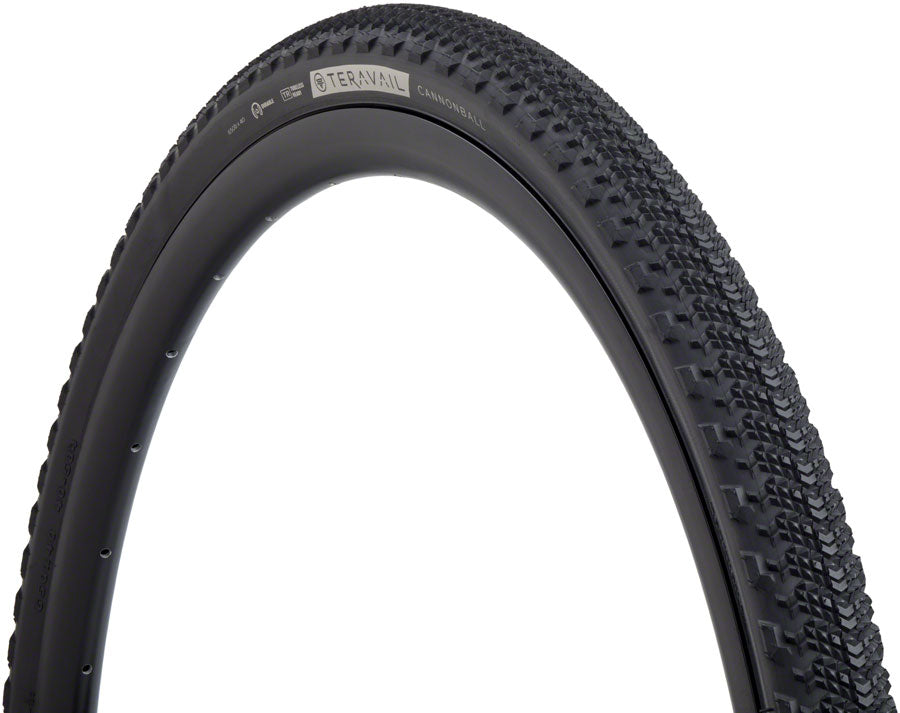Teravail Gravel Tire Cannonball 650 x 40 Tubeless Folding Black Durable Fast Compound 19-000043