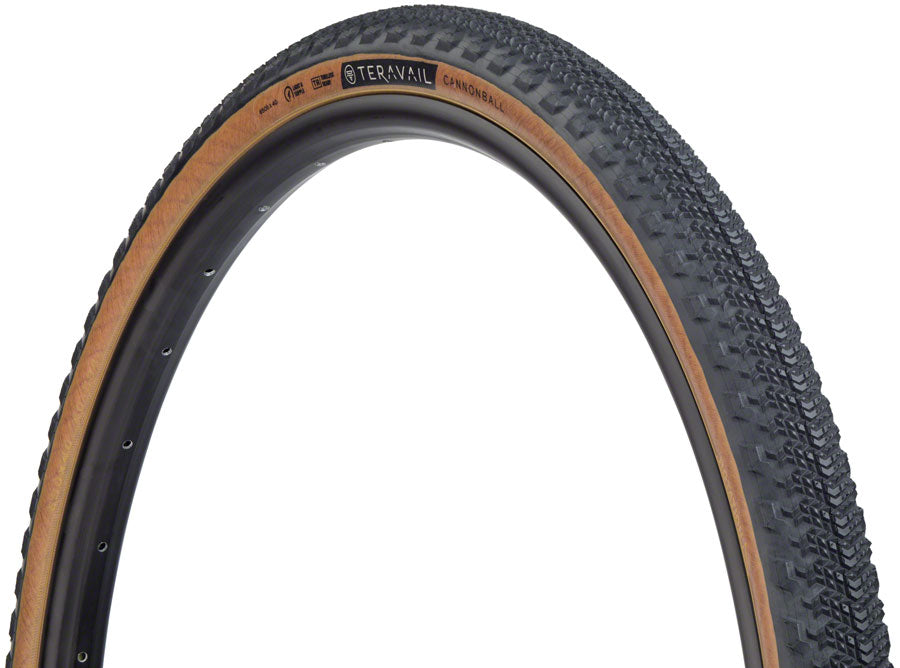 Teravail Gravel Tire Cannonball 650 x 40 Tubeless Folding Tan Durable Fast Compound 19-000043