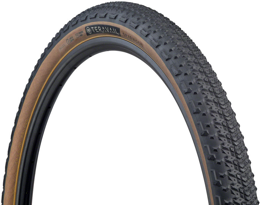 Teravail Gravel Tire Sparwood 29x2.2 Tubeless Folding Tan Durable 60tpi Fast Compound 19-000003