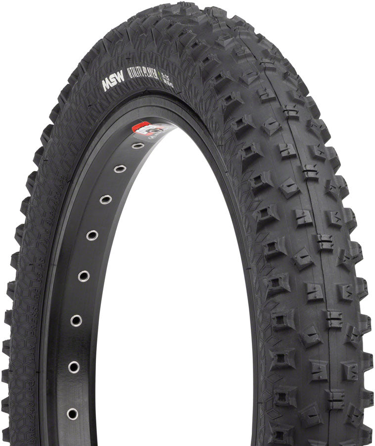 MSW Utility Player Tire - 16 x 2.25, Black, Rigid Wire Bead, 33tpi 17-000404