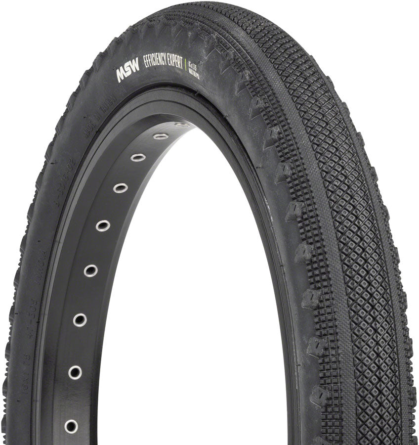 MSW Efficiency Expert Tire - 16 x 1.75, Black, Rigid Wire Bead, 33tpi 17-000533