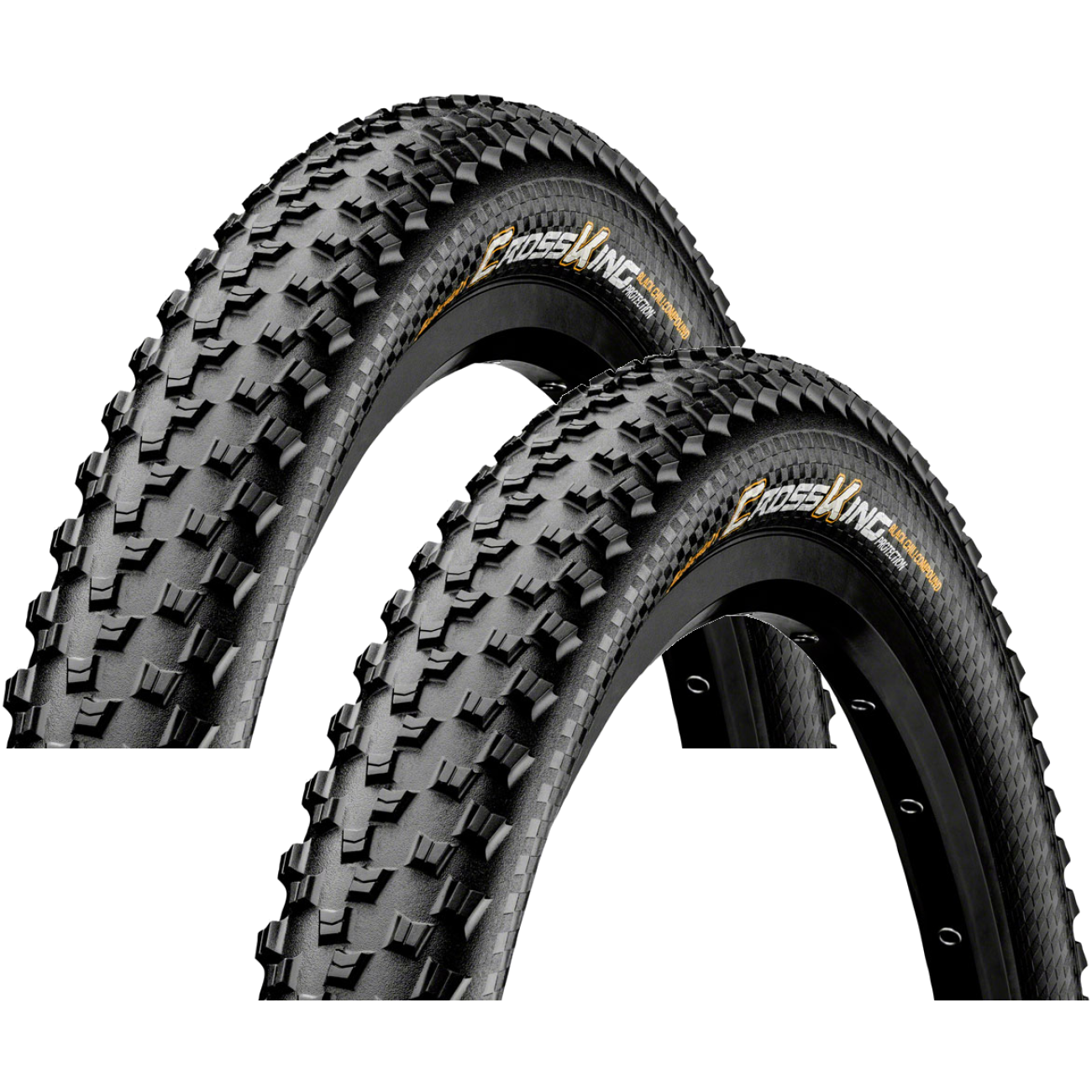Pack of 2 Continental Cross King Tire 29 x 2.2 Clincher Wire Black Road Bike C1230122