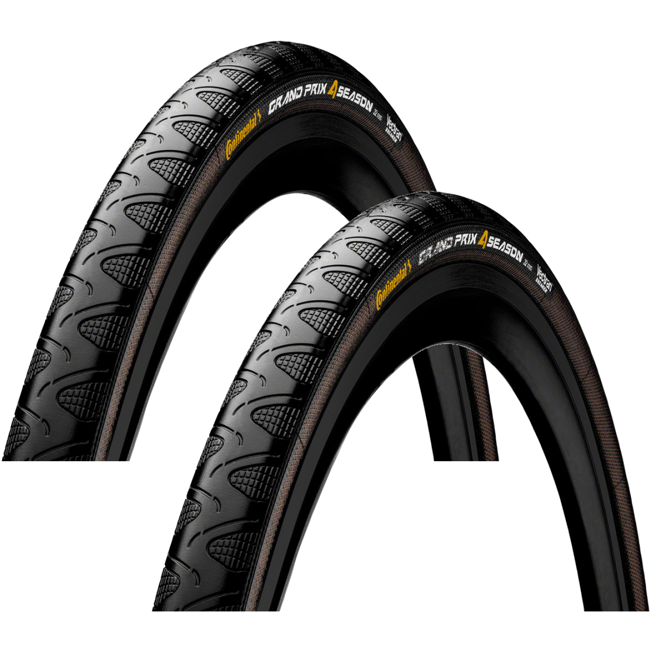Pack of 2 Continental Grand Prix 4Season Tire 700 x 28 Wire Black/Brown C1031428