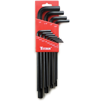 Titan Tools 12718 Hex Key Wrench Set .050" to 3/8" 13pc SAE