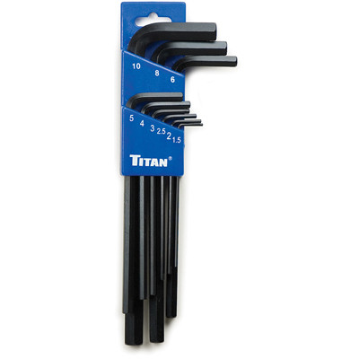 Titan Tools 12719 Hex Key Wrench Set 9pc Metric