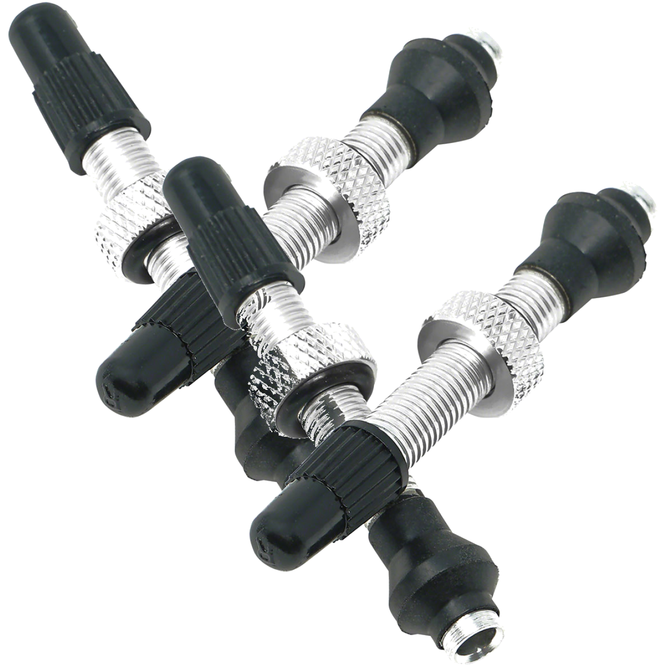 Pack of 2 Industry Nine Tubeless Valves - 40mm, Silver, Pair