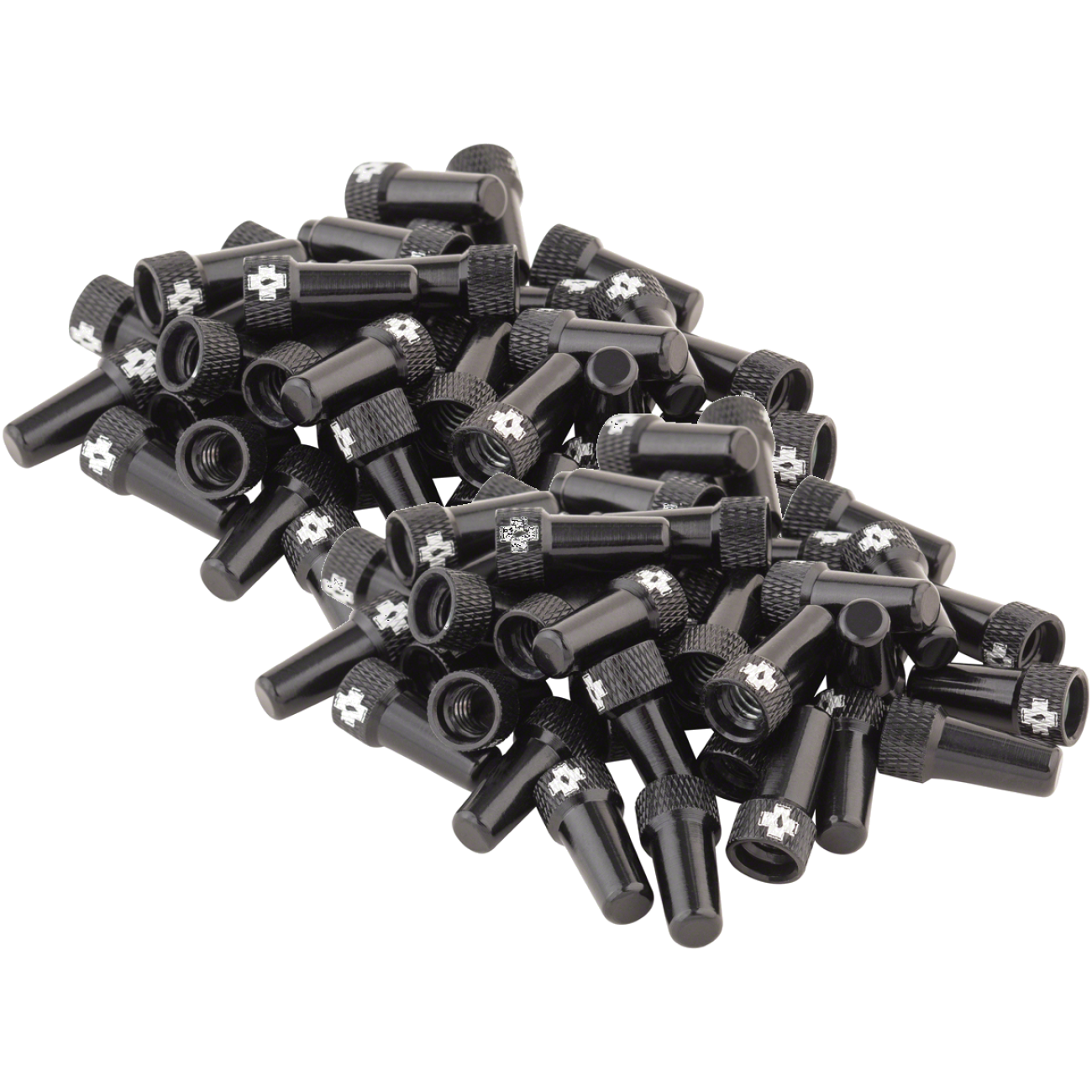 Pack of 2 Muc-Off Tubeless Valve Box Refill - Black Cap, Pack of 40