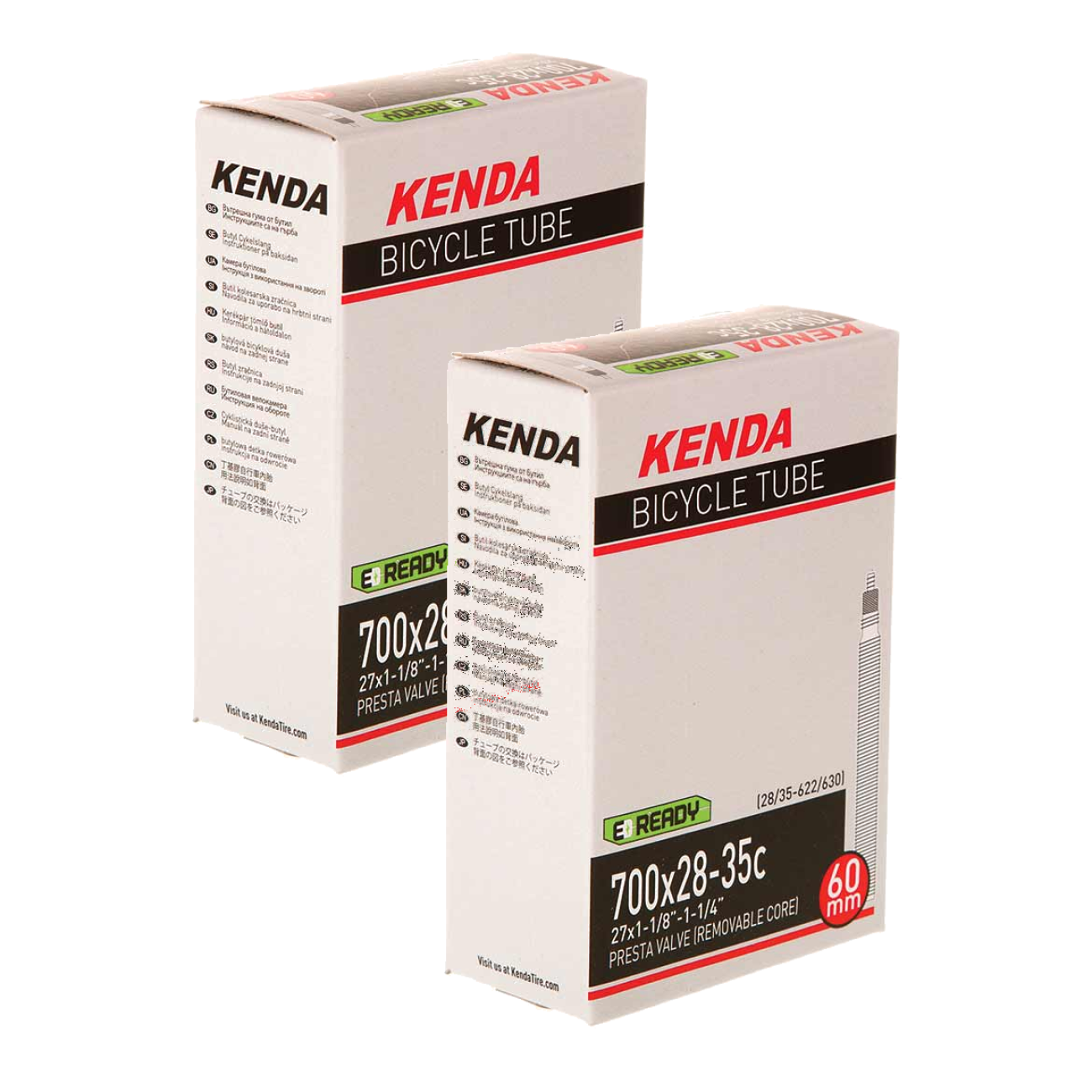 Pack of 2 Kenda 700 x 20-28mm 32mm Presta Valve Tube