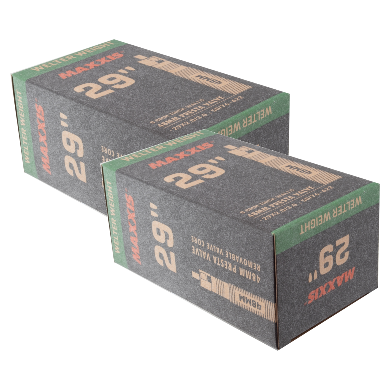 Pack of 2 Maxxis Welterweight Tube 29x2.0-3.0 PV 48mm 0d