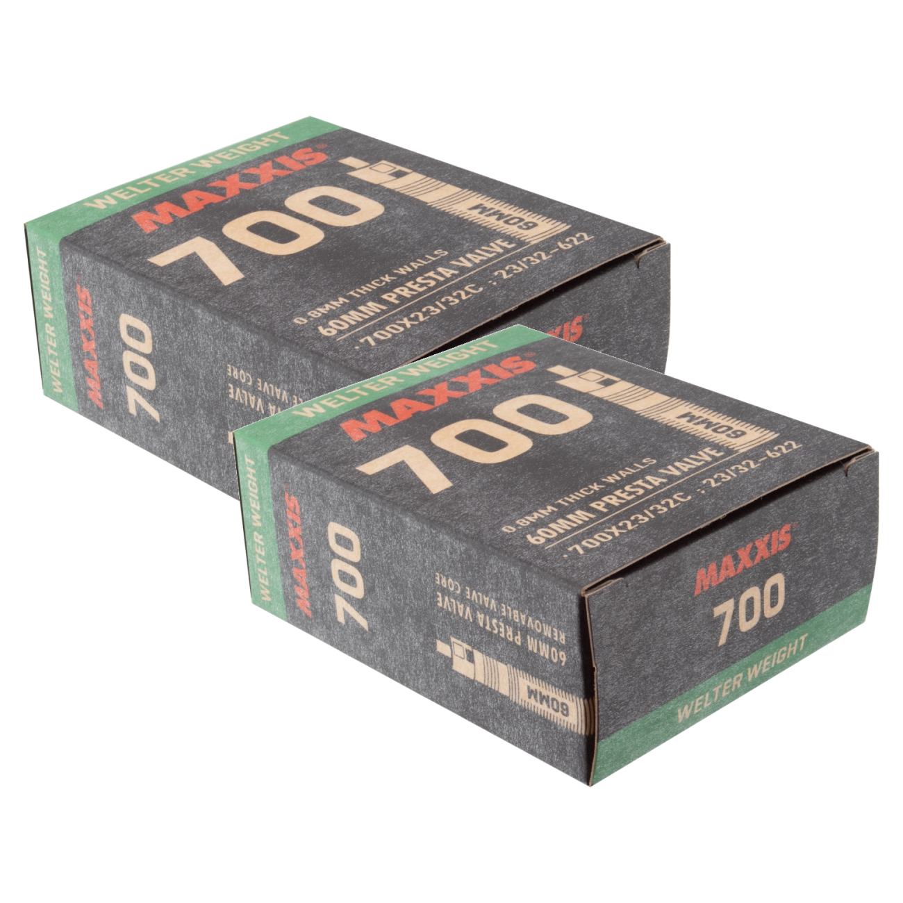 Pack of 2 Maxxis Welterweight Tube 700x23-32 PV 80mm 0d