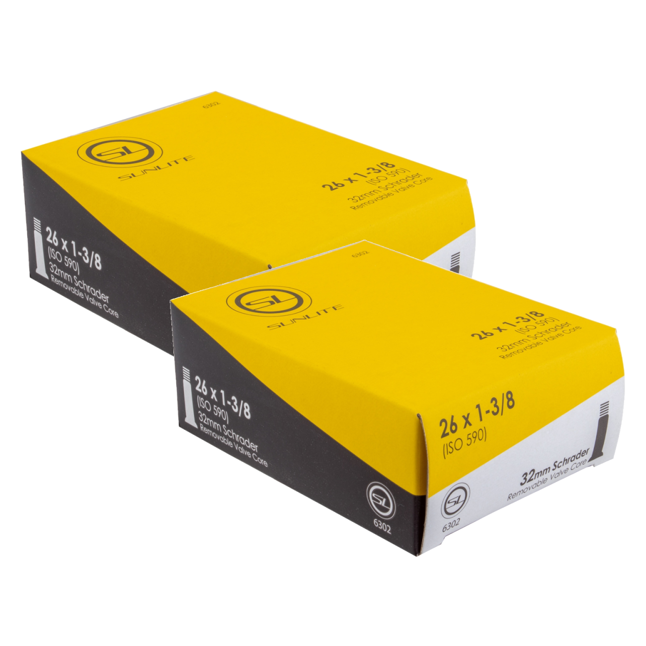 Pack of 2 Sunlite Standard Schrader Valve 26x1-3/8 SV 32mm 0d