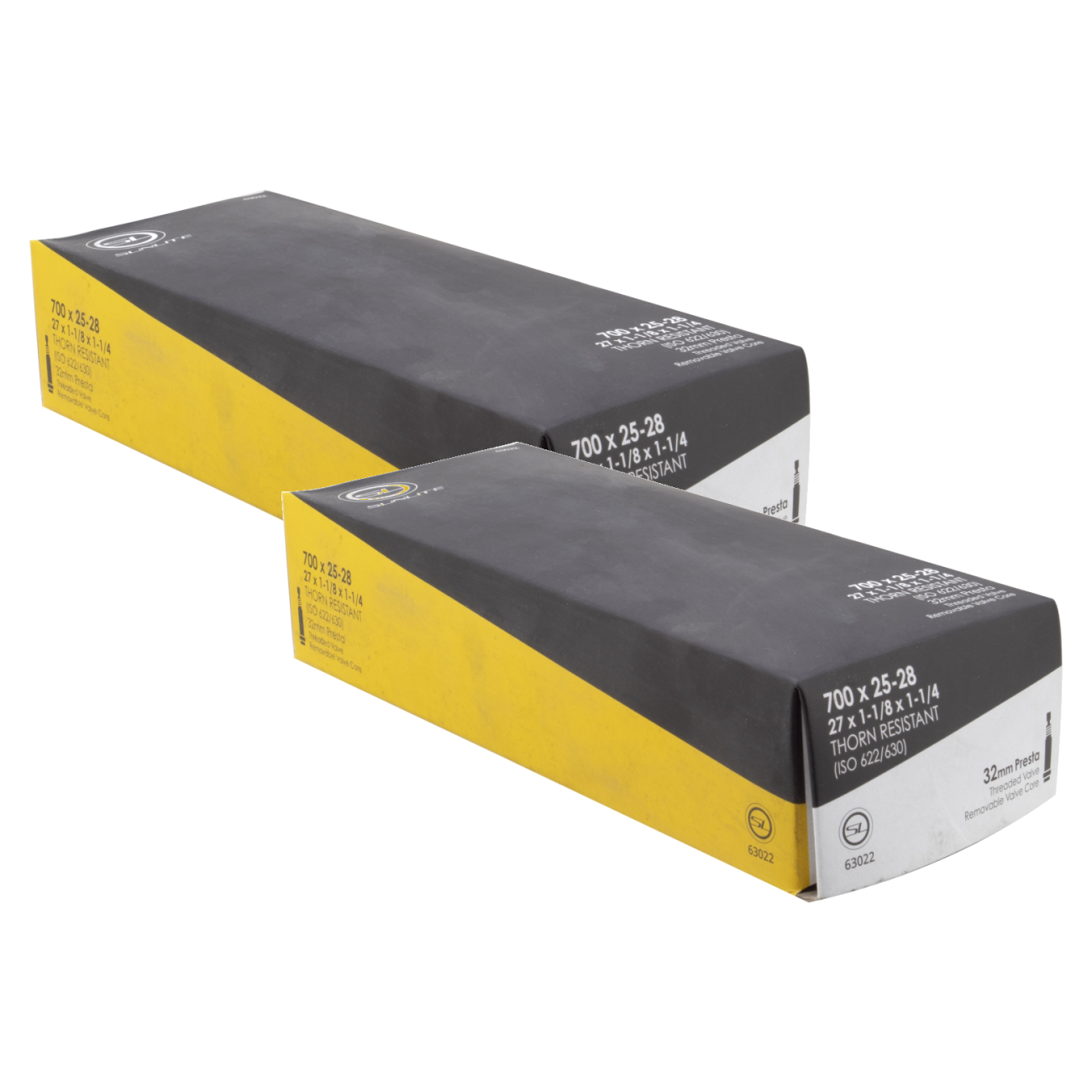 Pack of 2 Sunlite Thorn Resistant Presta Valve 700x25-28 (27x1-1/8x1-1/4) PV