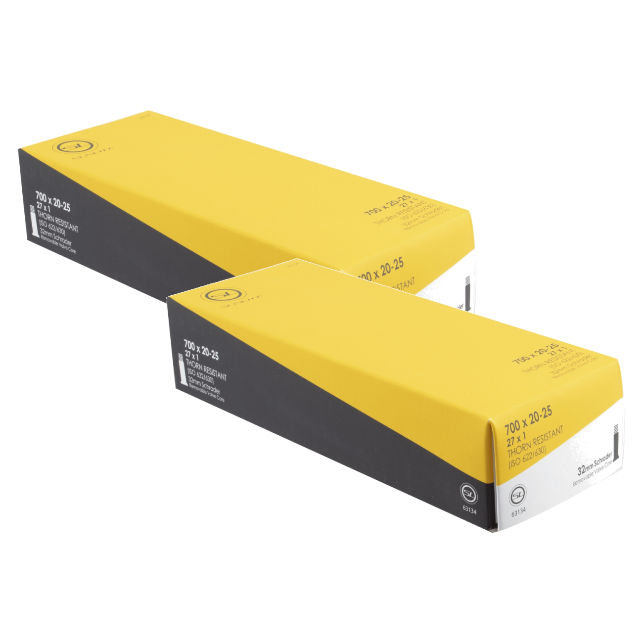 Pack of 2 Sunlite Thorn Resistant Schrader Valve 700x20-25 (27x1) SV 32mm 0d