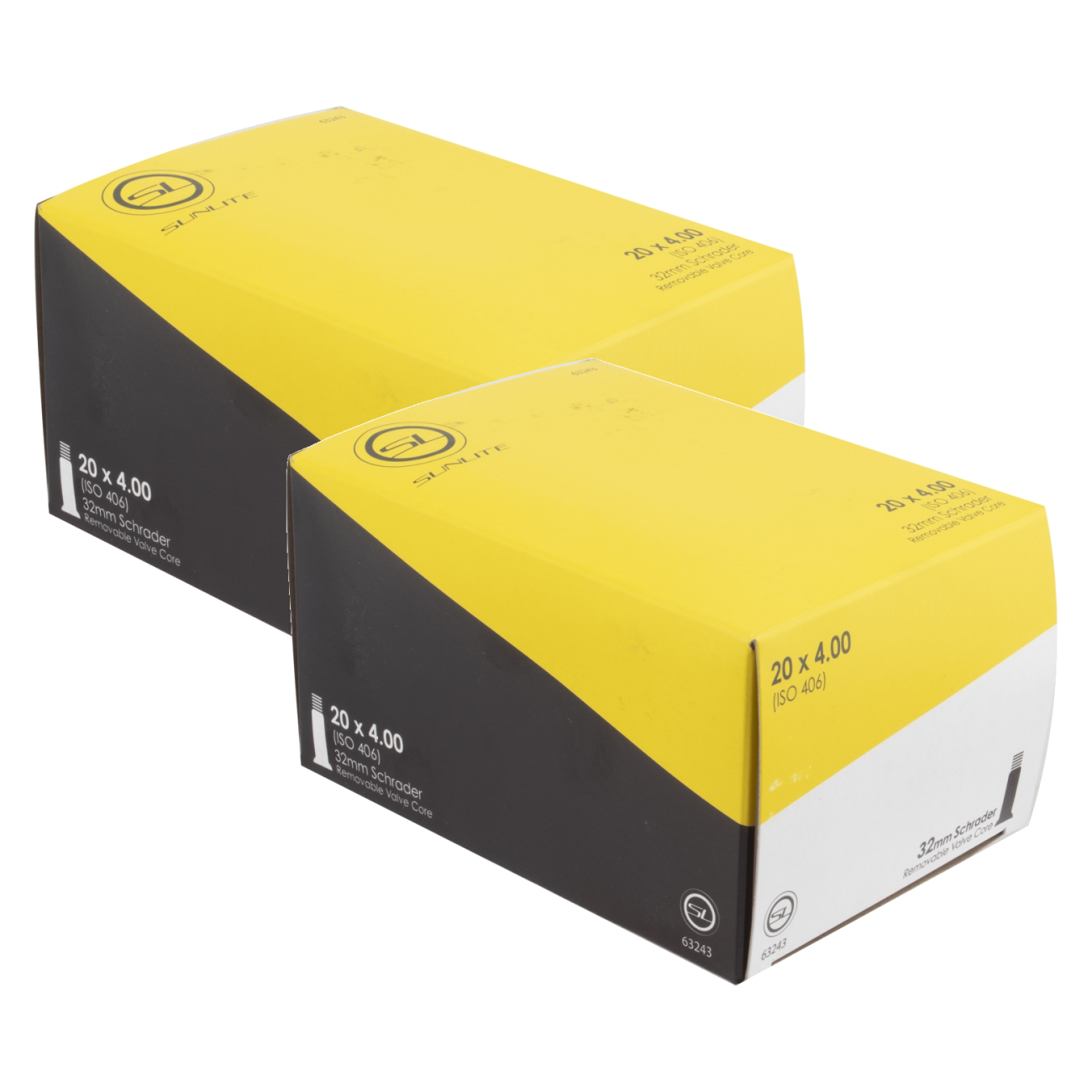 Pack of 2 Sunlite Standard Schrader Valve 20x4-1/4 SV 32mm 0d