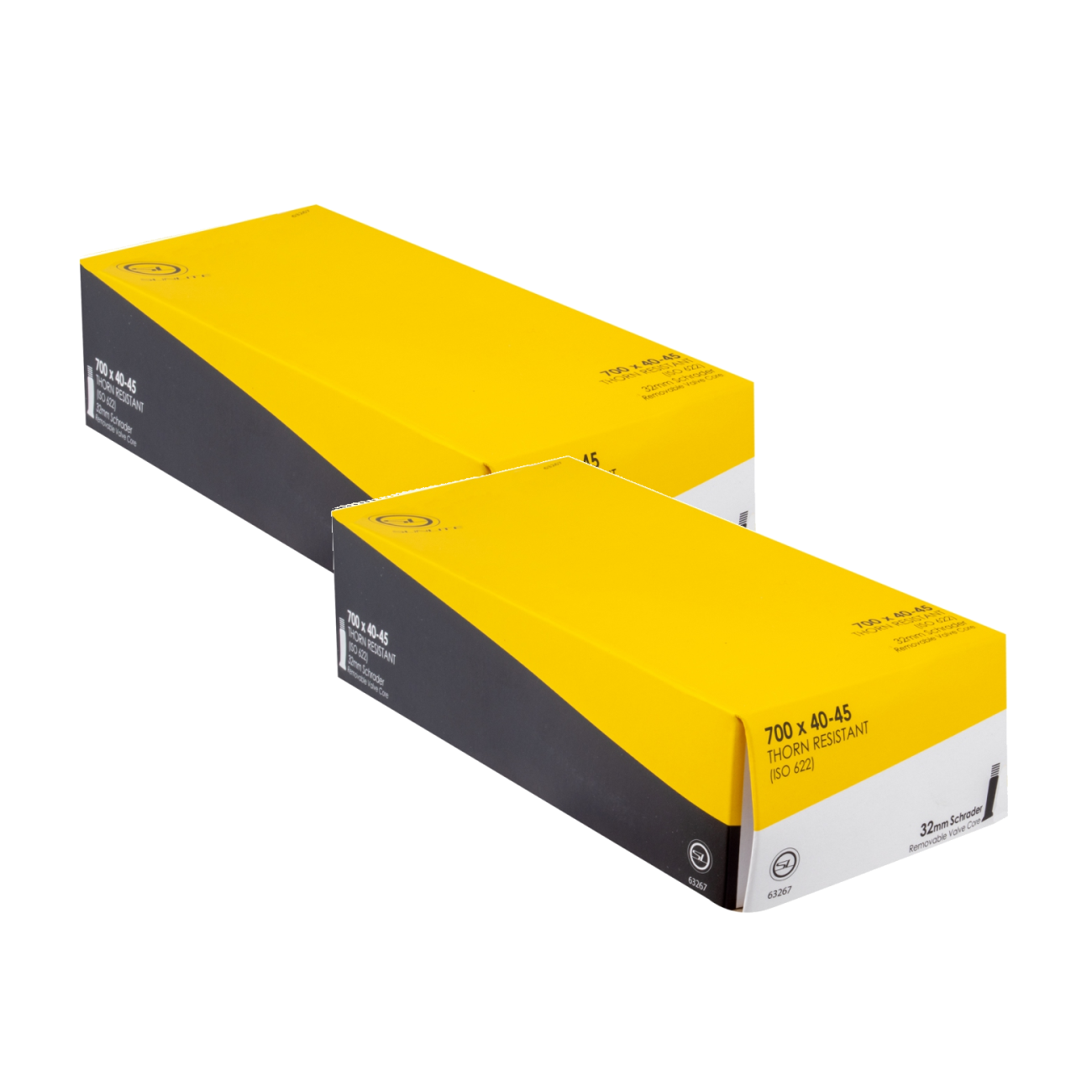 Sunlite Thorn Resistant Tubes - 700 x 40-45, Schrader Valve 32mm 0d, Pack of 2