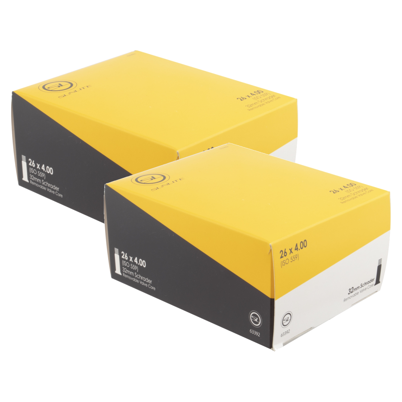 Pack of 2 Sunlite Standard Schrader Valve 26x4.00 SV 32mm 0d