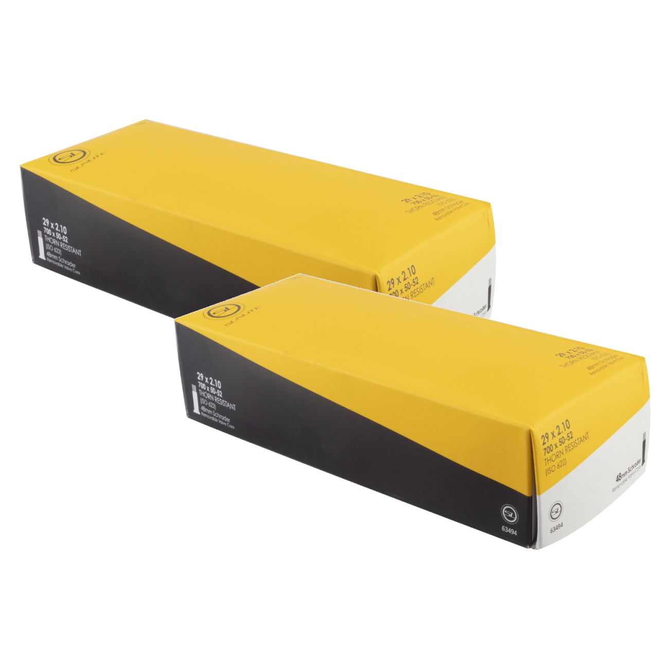 Pack of 2 Sunlite Thorn Resistant Schrader Valve 29x2.10 (700x50-52) SV 48mm 0d