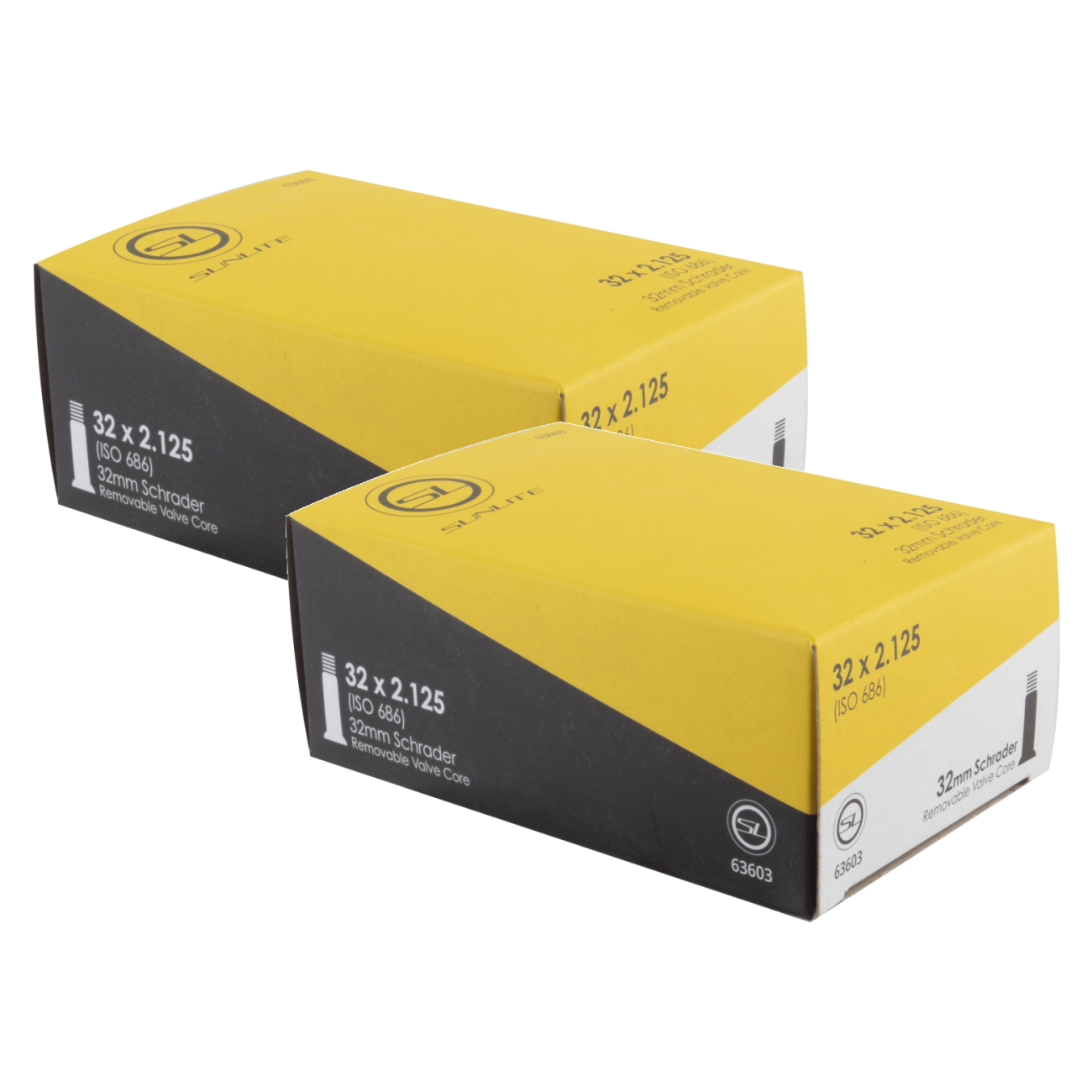 Pack of 2 Sunlite Standard Schrader Valve 32x2.125 SV 32mm 0d