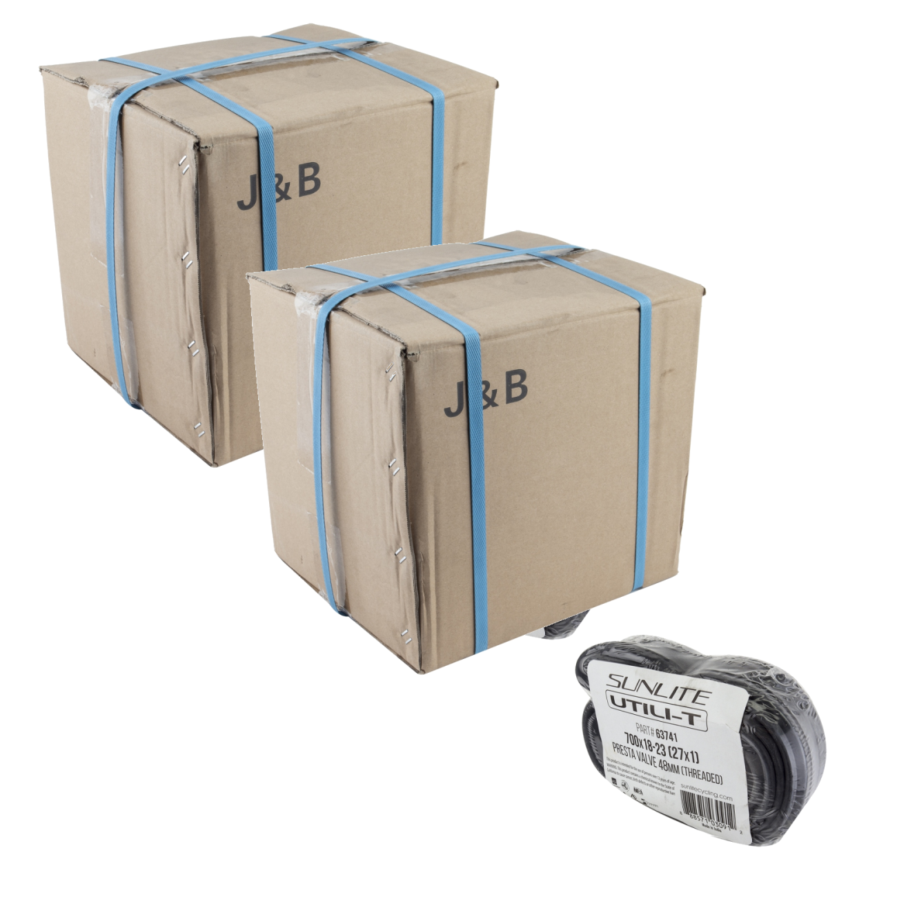 Sunlite Utili-T Bulk Standard Tubes - 700 x 18-23 (27x1), Presta Valve Pack of 2