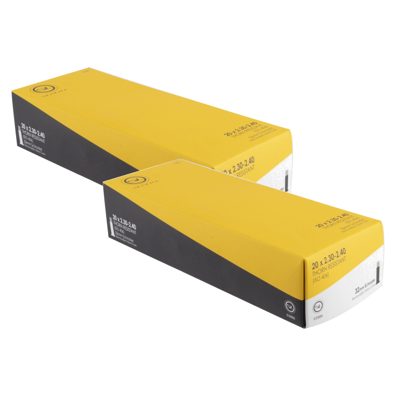 Sunlite Thorn Resistant Tubes - 20 x 2.30-2.40, Schrader Valve 32mm 0d Pack of 2