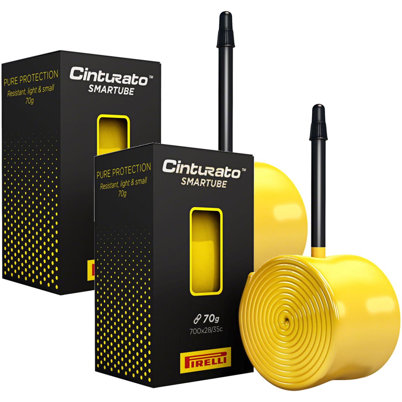 Pack of 2 Pirelli Cinturato SmarTube Tube - 700 x 28-35mm, 60mm Presta Valve