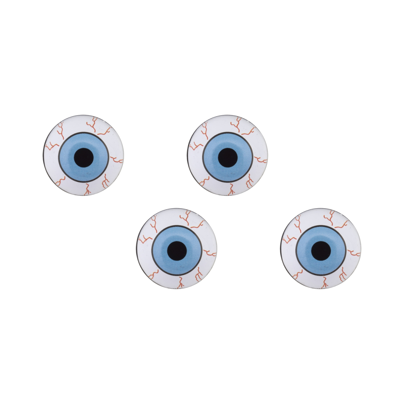 Pack of 2 Trik Topz Valve Caps Eyeballs Blk/Blue SV