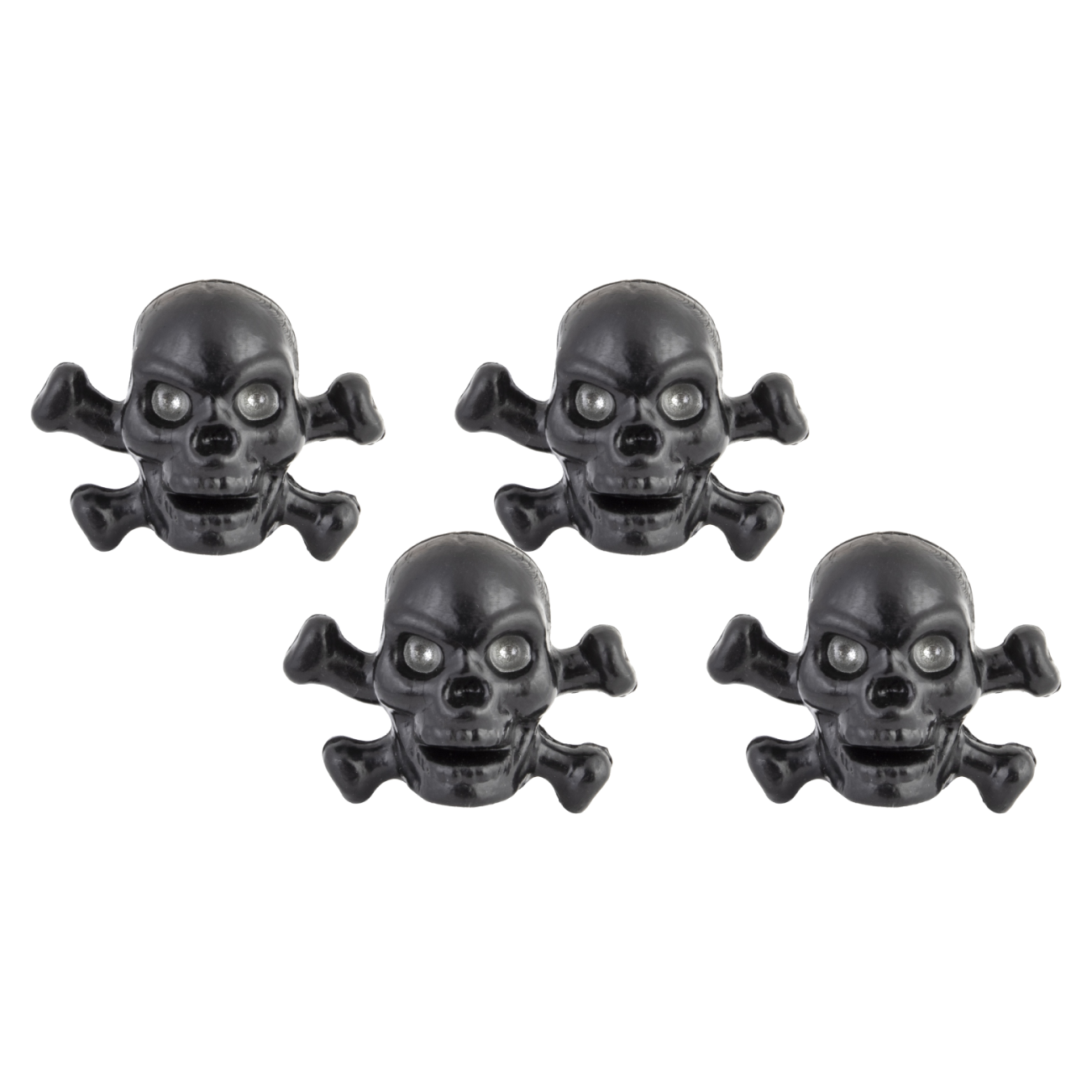 Pack of 2 Trik Topz Valve Caps Skull-X bones Black SV