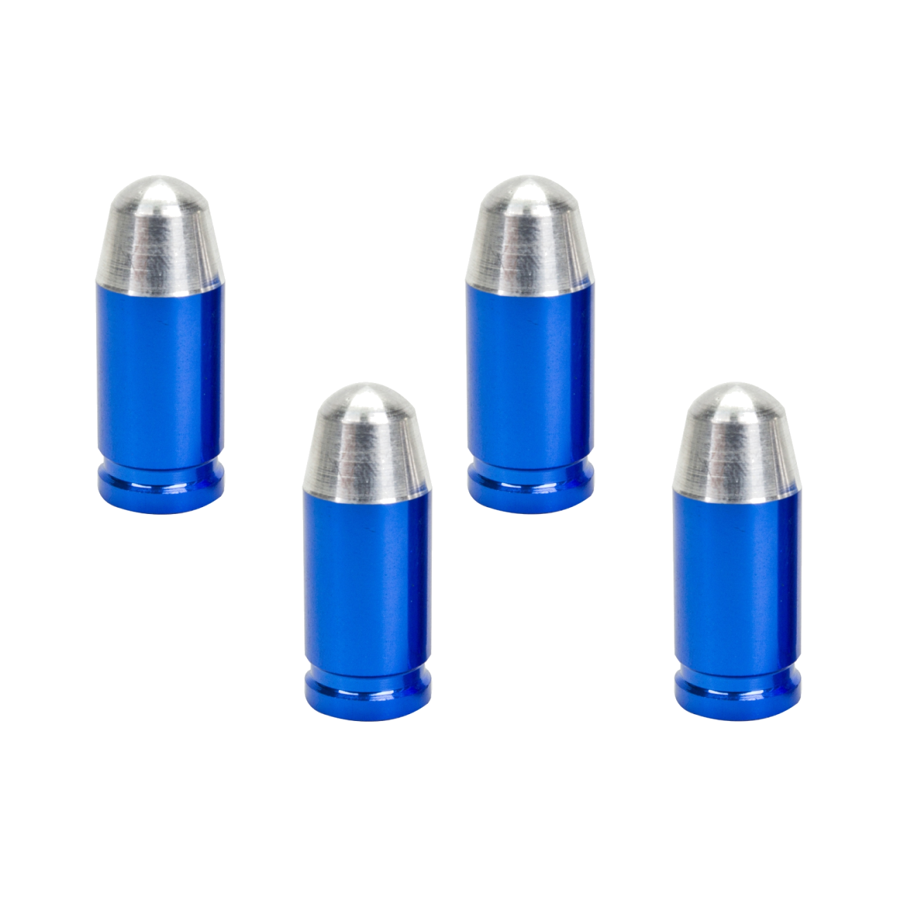 Pack of 2 Trik Topz Valve Caps Bullet Blue SV