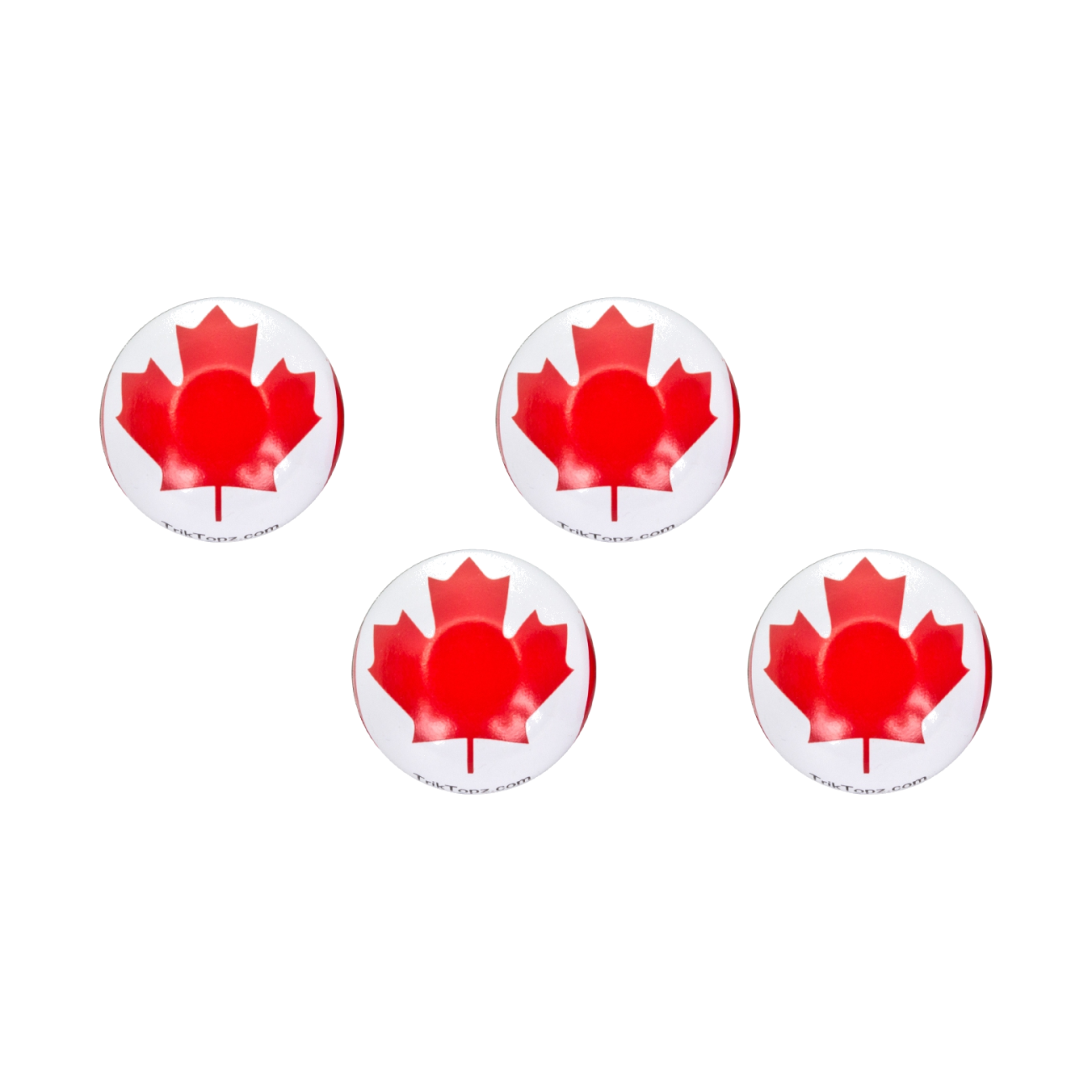 Pack of 2 Trik Topz Valve Caps Flag Canada SV