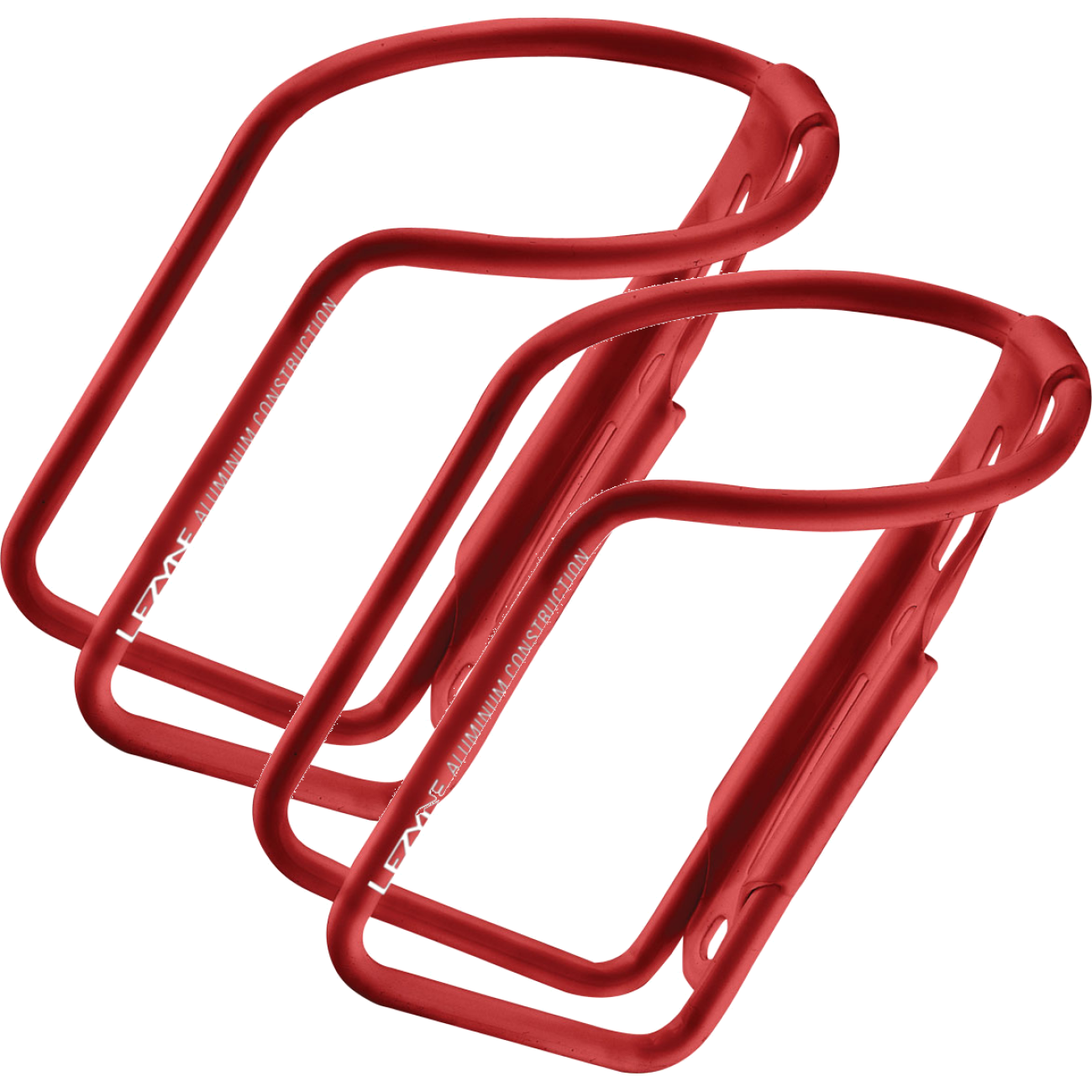 Pack of 2 Lezyne Power Water Bottle Cage: Gloss Red Aluminum Top Load Bicycle