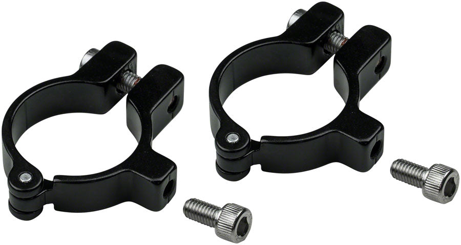 Velo Orange Hinged Water Bottle Cage Clamps - 31.8mm, Black