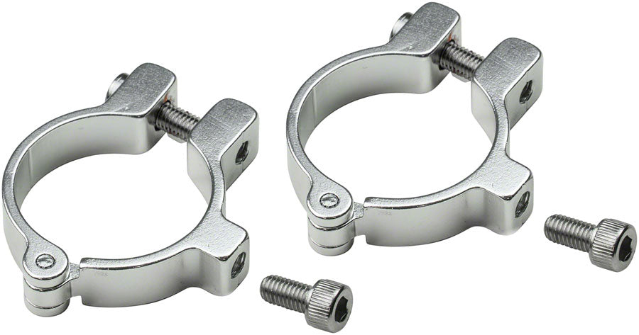 Velo Orange Hinged Water Bottle Cage Clamps - 31.8mm, Silver